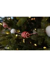 GUIRLANDE POMPOMS CANDY STRIPES 180CM X 3.5CM X 3.5CM