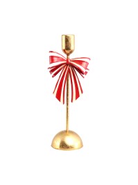 PORTE FACKELKERZE GOLD METALL CANDY STRIPES 11CM X 8CM X 28CM