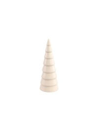 WHITE CERAMIC CONE SHAPE XMAS TREE DIA 5.8CM X 15.8CM