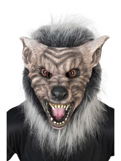MASQUE LATEX LOUP GAROU 29CM X 32CM X 30CM
