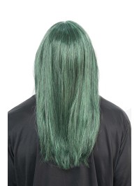LATEX MASK SCARY MAN GREEN HAIR 23CM X 25CM X 35CM