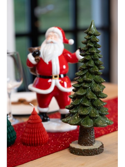 GREEN POLYRESIN XMAS TREE BIG SIZE DIA 13.5CM X 32.5CM