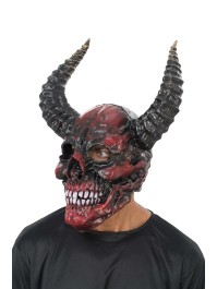 RED SKULL DEMON FOAM MASK 37CM X 26CM X 53CM