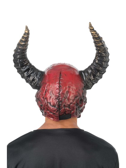 MASKE SCHAUM SKELETT DEMON ROT 37CM X 26CM X 53CM