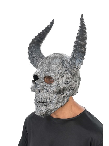 BLACK SKULL DEMON FOAM MASK 37CM X 26CM X 53CM