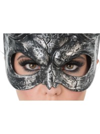 SILVER HORNS HALF MASK 38CM X 21CM X 18CM