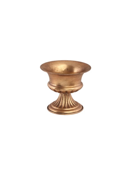 KUPPEL AUF FUSS MAJESTIC GOLD MATT BROSSE DIA 15.5CM X 14CM