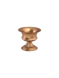 KUPPEL AUF FUSS MAJESTIC GOLD MATT BROSSE DIA 15.5CM X 14CM