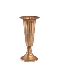 VASE AUF FUSS MAJESTIC GOLD MATT BROSSE DIA 13.5CM X 30CM