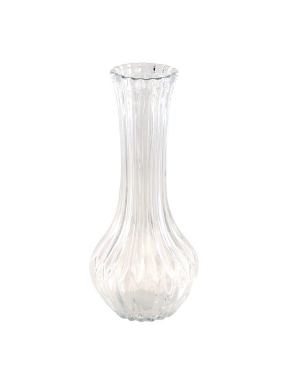 VASE VICTORIA GLAS TRANSPARENT DIA 10CM X 22.5CM