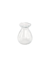 MINI VASE COROLLE VERRE TRANSPARENT DIA 7CM X 9CM