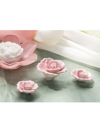 NYMPHEA PINK CERAMIC ROSE 6.5 X 7CM X 3.5CM