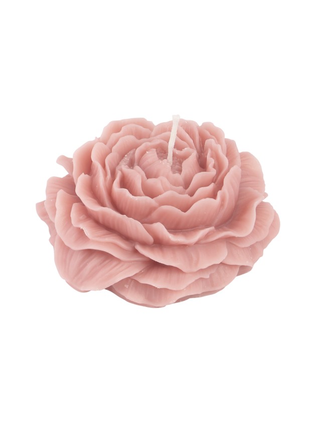 KERZE KAMELIE ROSA SEEROSE DIA 10.3CM X 4.2CM
