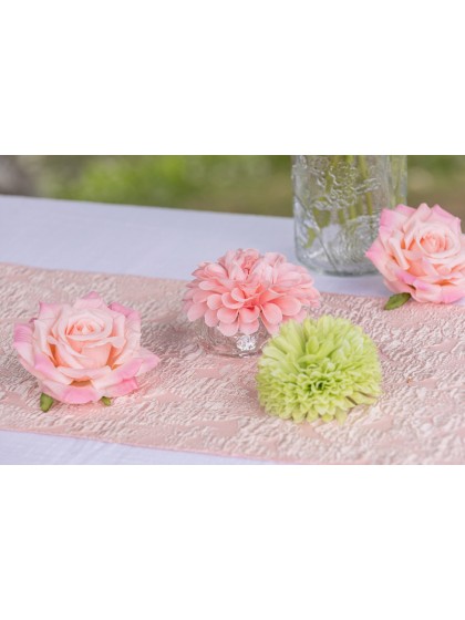 4 NYMPHEA PINK DAHLIAS DIA 8.5CM X 5CM