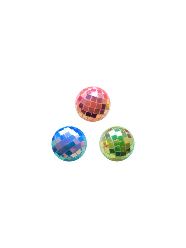 BOITE 10 BOULES A FACETTES COLORIS IRISE ASSORTIS DIA 4CM