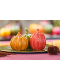 CURCUBITACEES KERAMIK COLOREES -2 GRÖSSEN - 4 ASSORTIES DIA 9.2CM X 10.3CM / DIA 8.5CM X 10.5CM