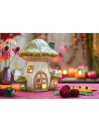 WINDLICHT PILZ HAUS MAGNESIA 28.5CM X 24.5CM X 31.8CM