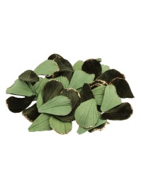 SACHET 50 PETALES VELOURS VERT BORD PAILLETTE 3.5CM X 0.1CM X 5CM