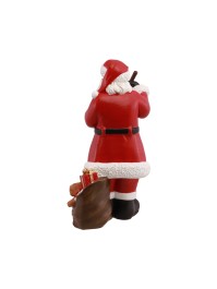 WEIHNACHTSMANN KUNSTHARZ MIT LISTE UND GESCHENKE 14CM X 10CM X 24CM