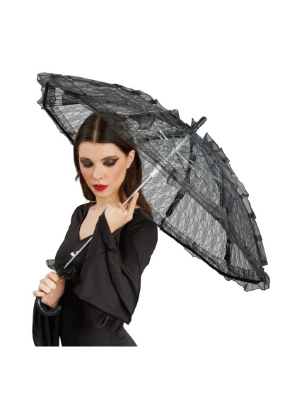OMBRELLE DENTELLE NOIR DIA 90CM X 75CM