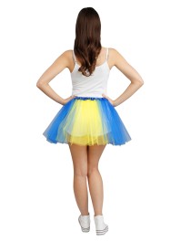 TUTU FAN BLAU UND GELB Einheitsgröße - 39CM