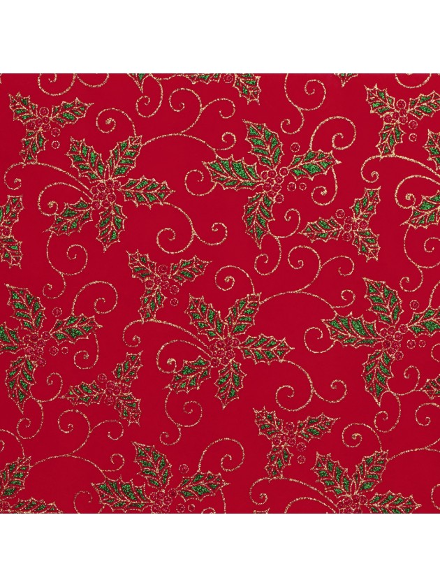 TISCHLÄUFER SAMT ROT STECHPALME 28CM X 3M