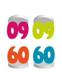 SET OF 4 TABLE PLACE CARD HOLDERS 60 YEARS ASS 