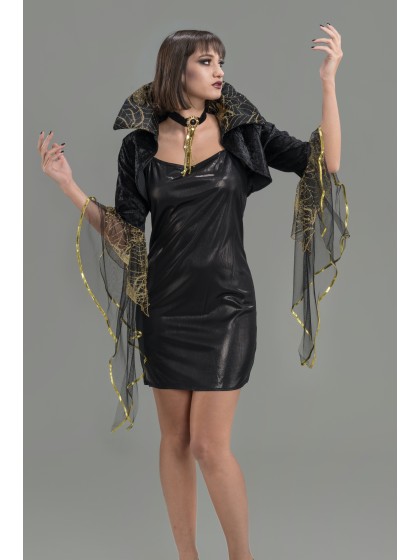 BOLERO LADY SPINNE SCHWARZ UND GOLD 