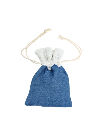 SET OF 4 DENIM BAGS 8CM X 10CM