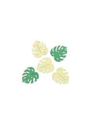 SET 18 BLÄTTER PALME HOLZ ZUM VERSTRAUEN 3CM X 2.6CM X 0.2CM