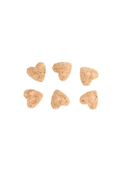 SET 6 COEURS LIEGE ADH A DISP 2.7CM X 2.7CM