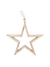 ETOILE BOIS VINTAGE A SUSP NATUREL 32CM