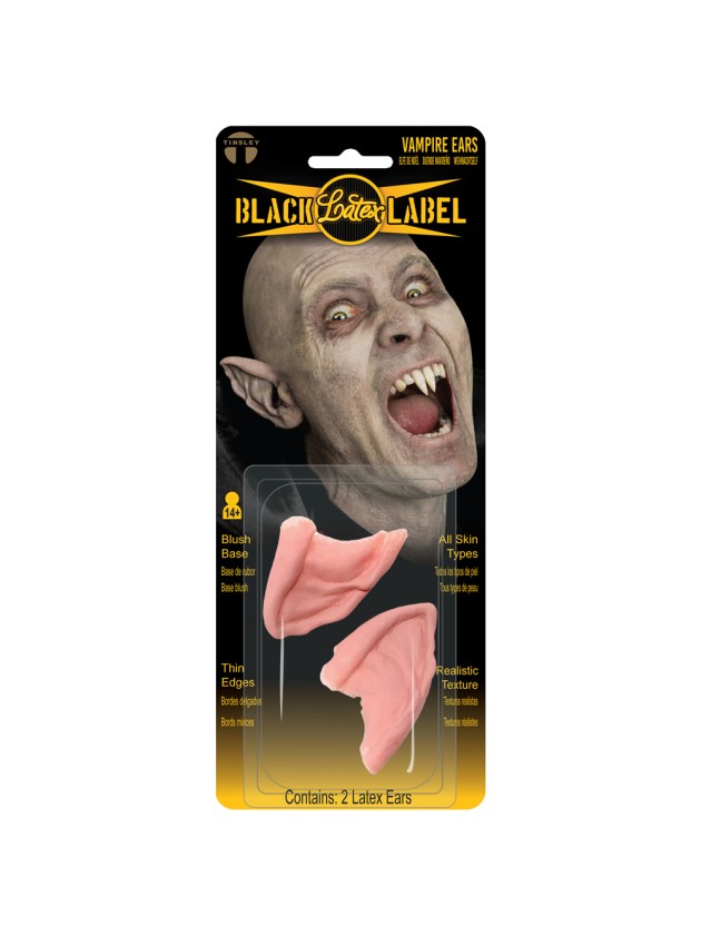 2 LATEX VAMPIRE EARS 