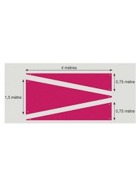 SET OF 3 BURGUNDY TRIANGLE DRAPES 