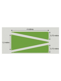 SET OF 3 LIME GREEN TRIANGLE DRAPES 