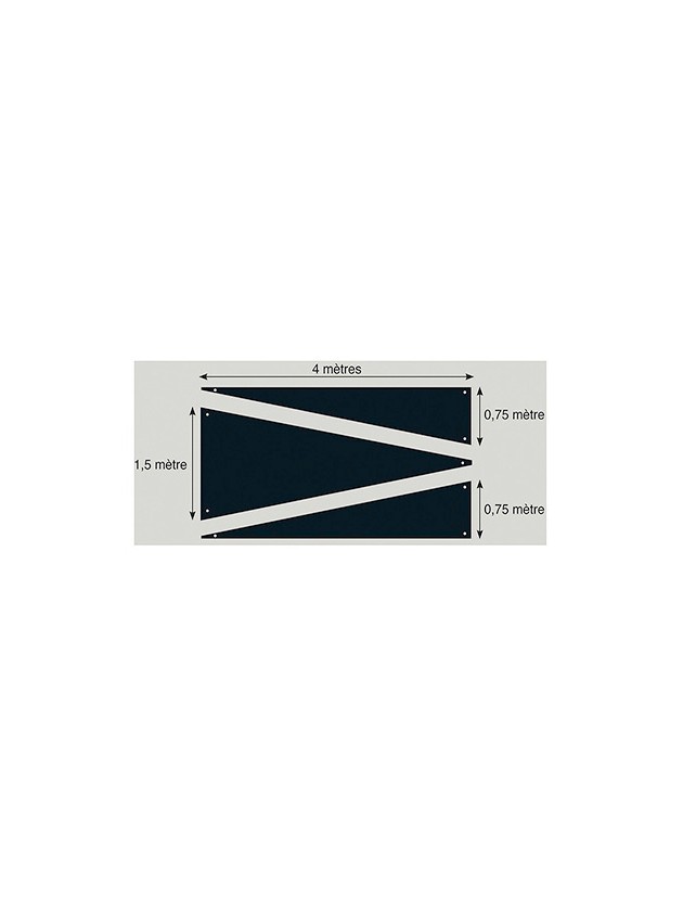 SET OF 3 BLACK TRIANGLE DRAPES 
