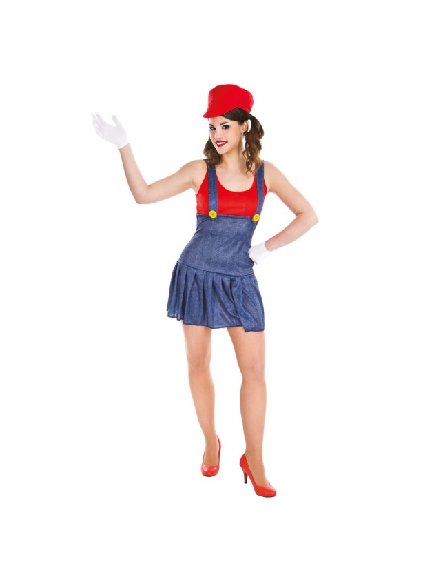 RED PLUMBER GIRL 2 PIECES S