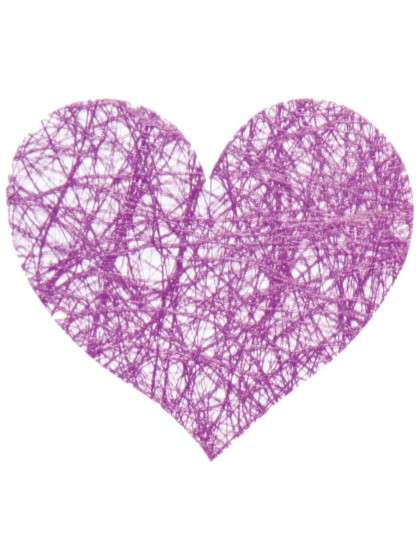 BAG OF 100 LILAC HEARTS ROMANCE TO DISPERSE 4CM