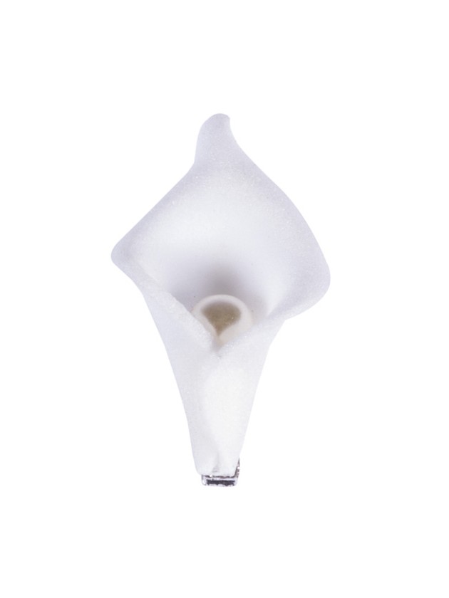 SET 6 ARUMS WEISS PERLE AUF KLAMMER 2,5CM