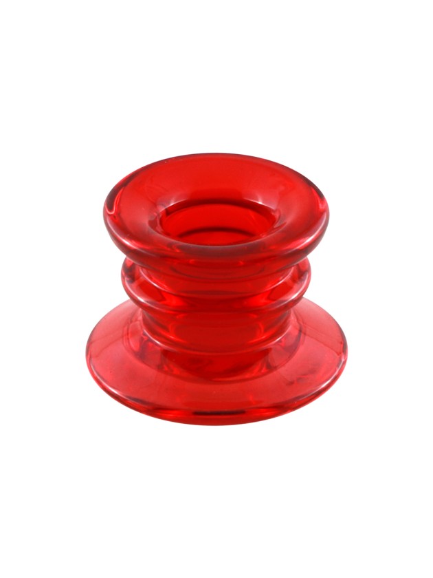 BOUGEOIR SUEDE ROUGE DIA 6CM X 4CM
