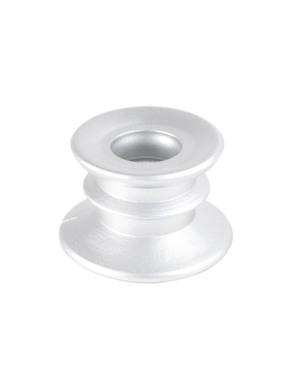 SILVER GLASS CANDLE HOLDER DIA 6CM X 4CM