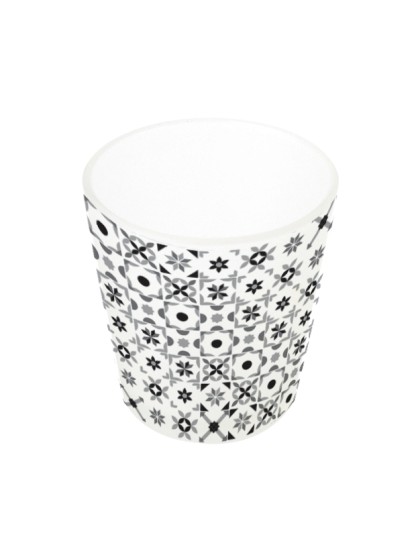 KERZENHALTER GLAS MAJOLIQUE DIA 5.6CM X 6.8CM