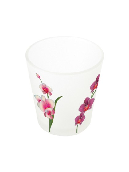 KERZENHALTER GLAS ORCHIDEES DIA 5.6CM X 6.8CM