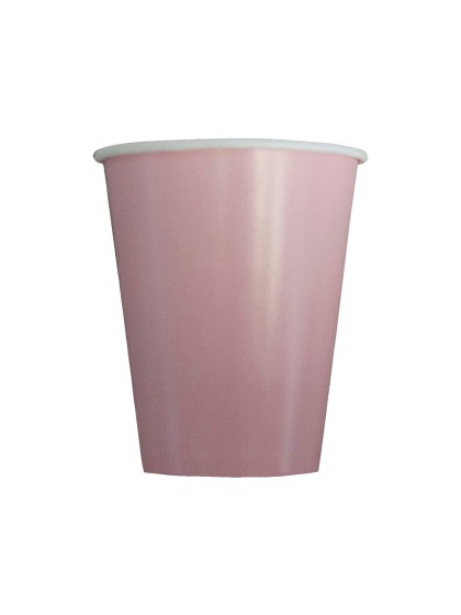 8 GOBELETS COMPOSTABLES 250ML ROSE QUARTZ 