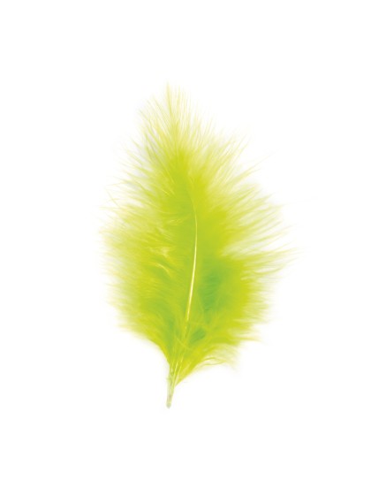 5 PLUMES VERT LIME 10-15CM