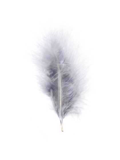 5 GREY FEATHERS 10-15CM