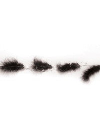 GUIRLANDE DE PLUMES  NOIR 135CM
