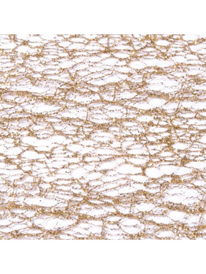 GOLD GLITTERED TABLE RUNNER 30CM X 5M