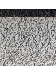 BLACK GLITTERED TABLE RIBBON 10CM X 5M