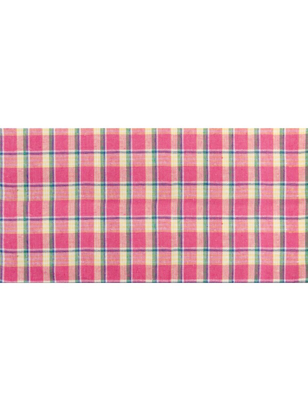FUCHSIA MADRAS LINEN TABLECLOTH 140CM X 240CM